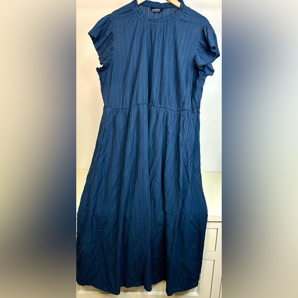 BloomChic Blue Midi Dress sz 14-16 (XL) - Picture 2 of 4
